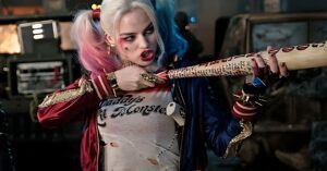 What is Written on Harley Quinn Baseball Bat?